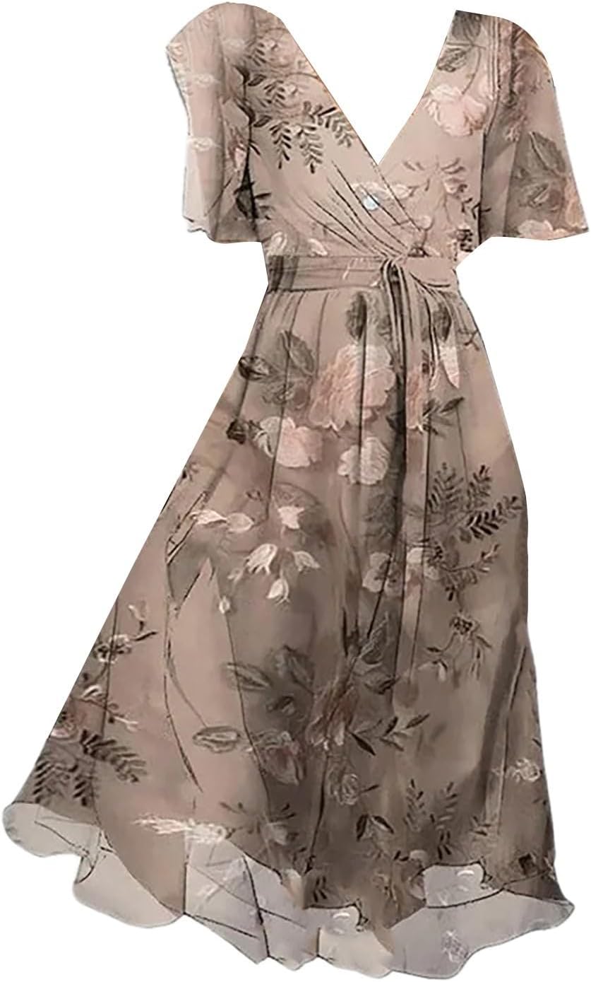 Women's Sleeveless A-Line Dress for Summer Outings