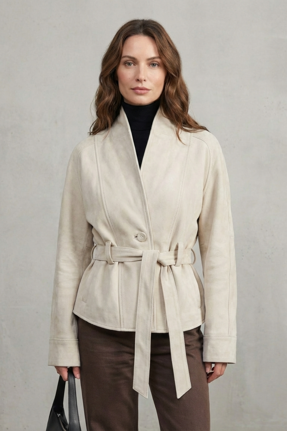 Women's Cropped Wool Jacket for Everyday Layering