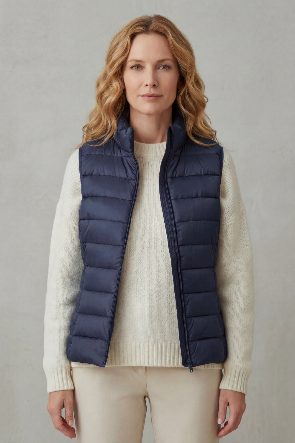 Women's Lightweight Puffer Vest for Casual Outings
