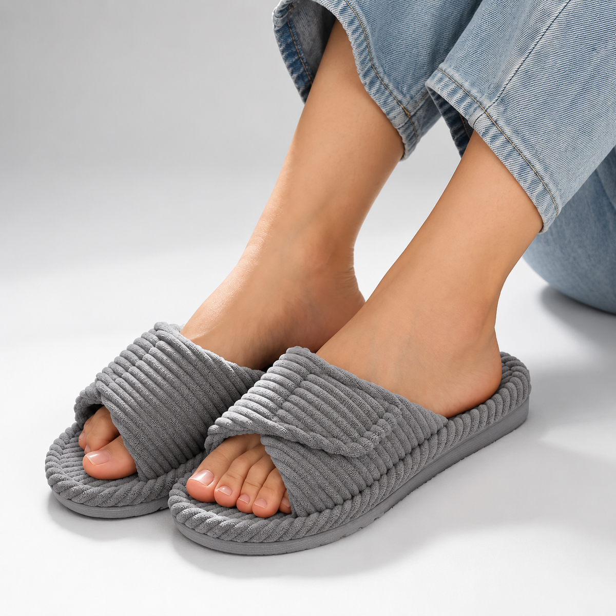 Women's Orthopaedic Corduroy House Slippers for Home