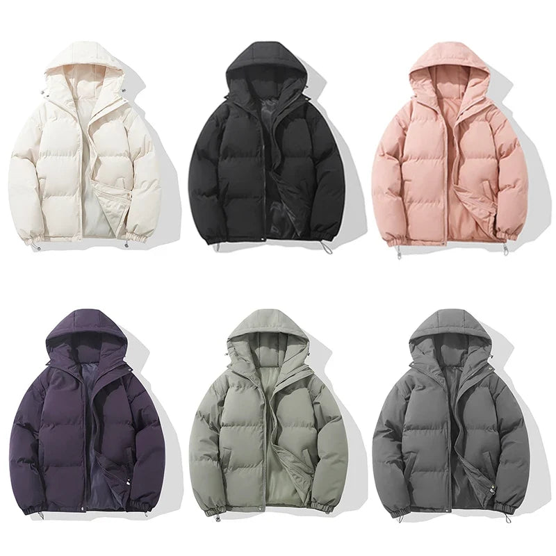 Women's Hooded Puffer Jacket for Cool Weather Walking
