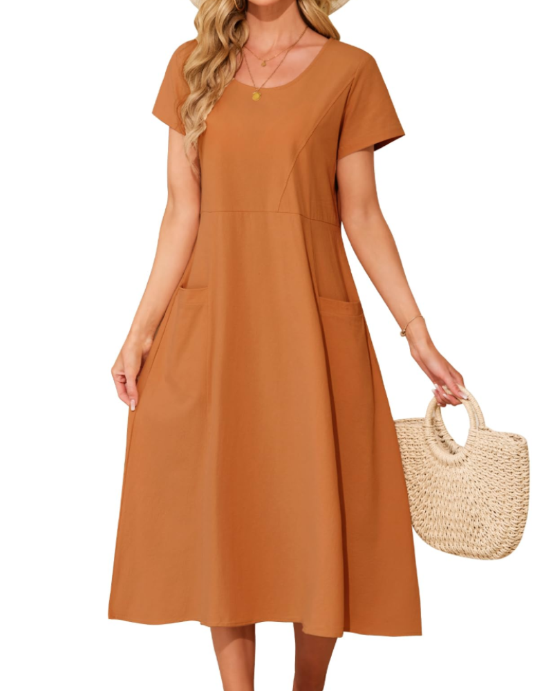 Women's Cotton Maxi Dress for Summer Holidays