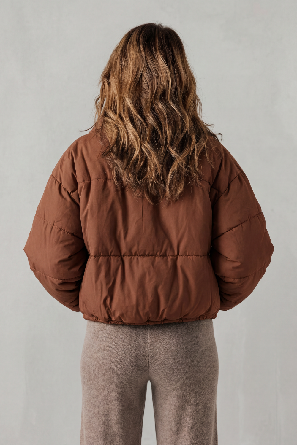 Women's Quilted Cropped Puffer Jacket for Everyday Casual