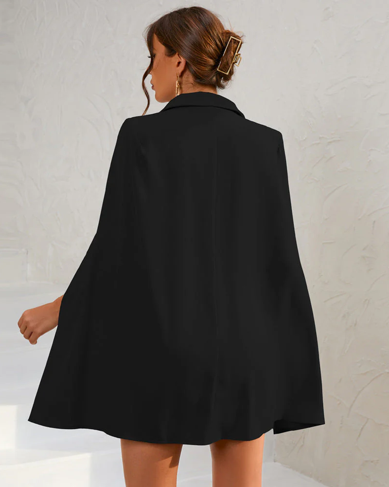 Women's Double-Breasted Blazer Dress for Wedding Guest