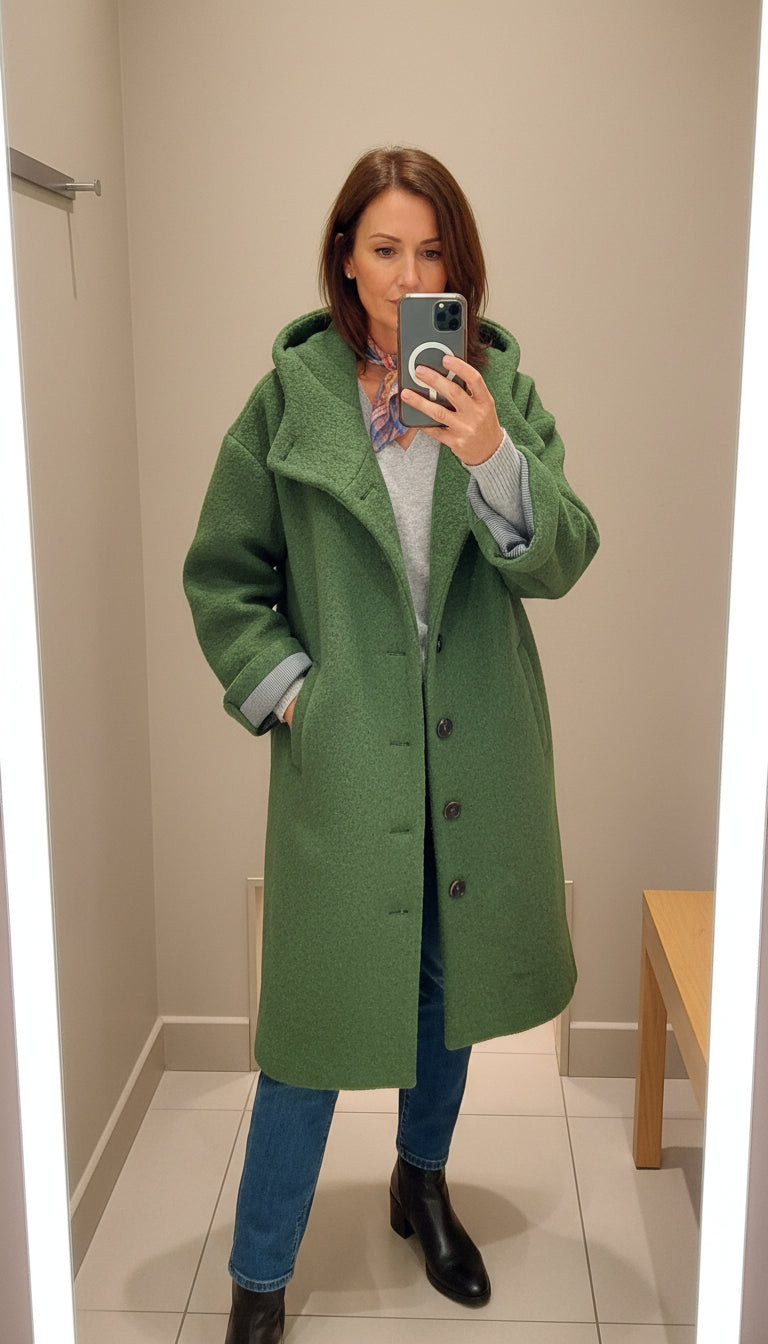 Women's Button Front Coat for Cooler Season Layering