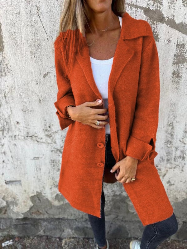 Women's Elegant Blazer with Deep Functional Pockets