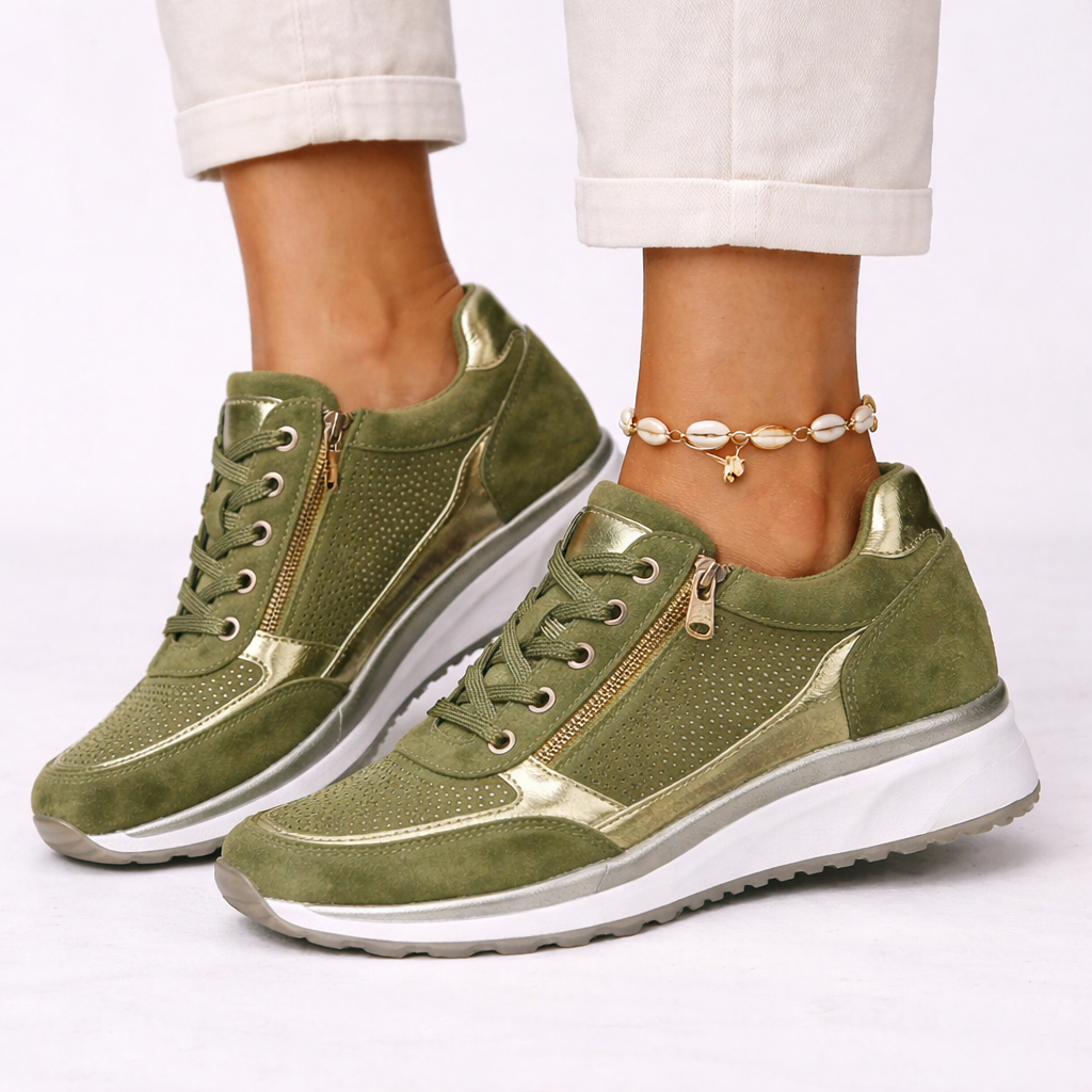 Women's Orthopedic Sneakers with Side Zipper