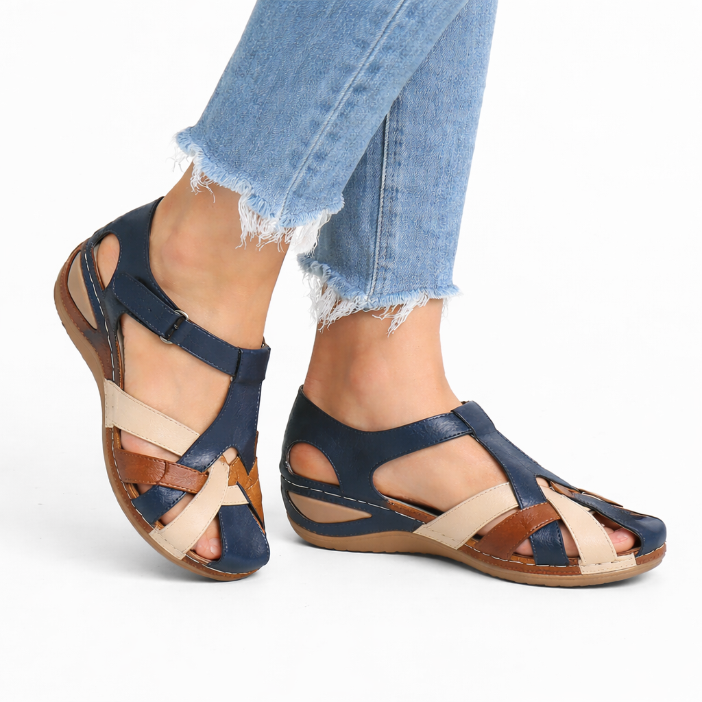 Women's Leather Orthopedic Wedge Sandals for Daily