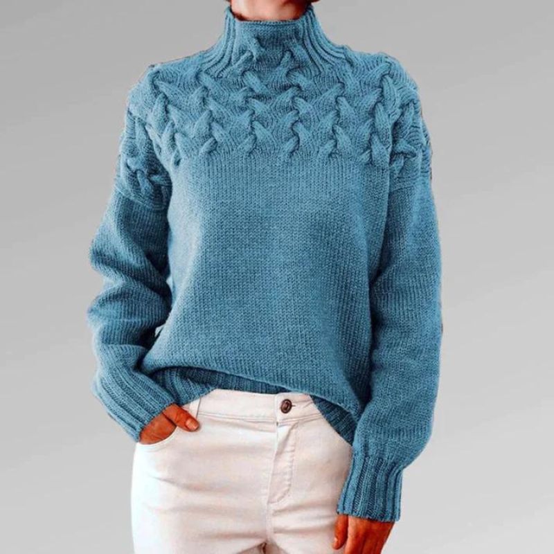 Women's Turtleneck Sweater with High Collar