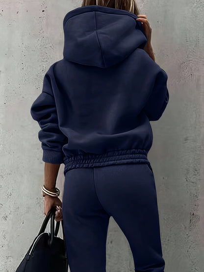 Women's Relaxed Hooded Top and Jogger Two-Piece Co-ordination