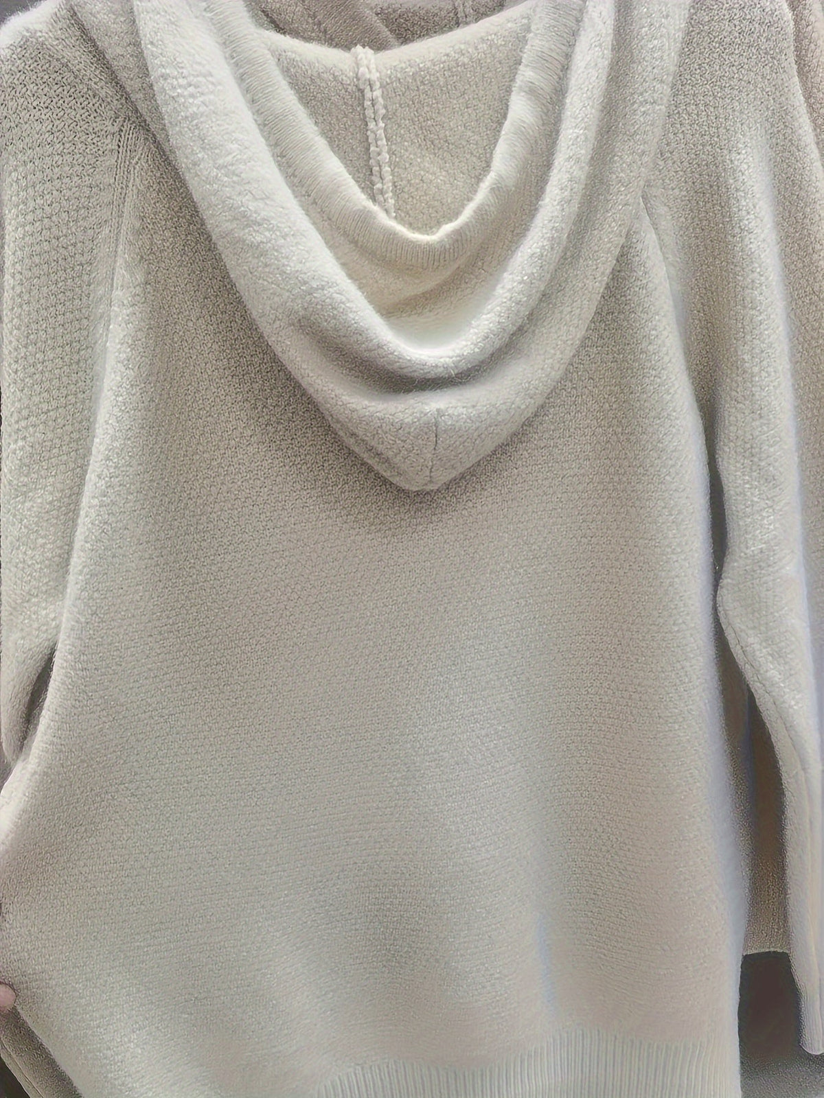 Women's Hooded Zip-Front Cardigan Relaxed Fit