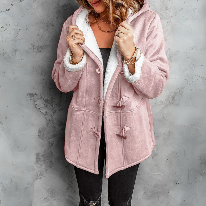 Women's Fleece Toggle Coat for Cold Weather