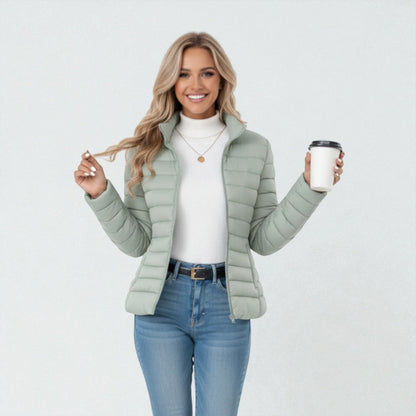 Women's Quilted Puffer Jacket for Casual Wear