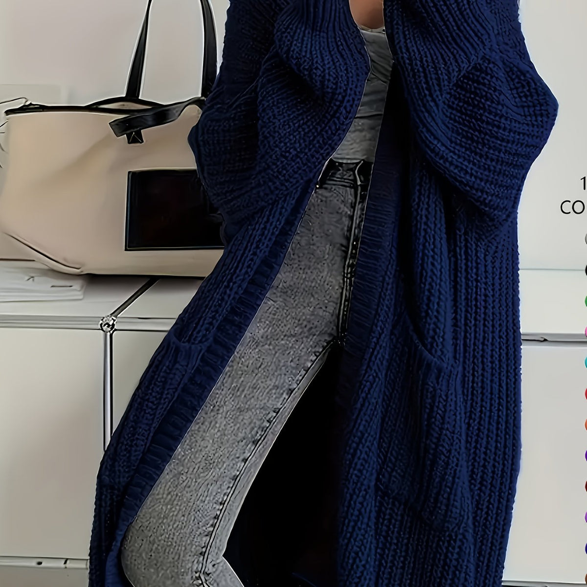 Women's Relaxed Cardigan with Buttons for Office