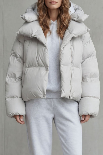 Women's Cropped Puffer Jacket for Daily Wear