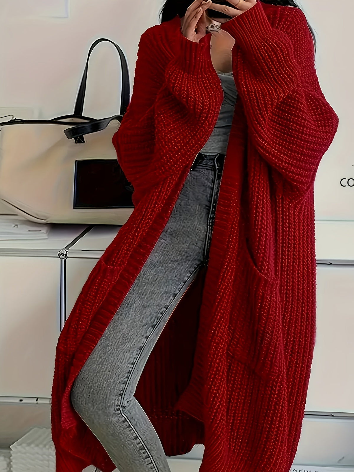 Women's Relaxed Cardigan with Buttons for Office