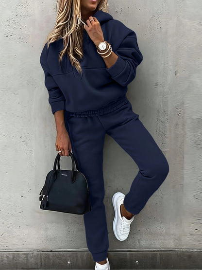 Women's Relaxed Hooded Top and Jogger Two-Piece Co-ordination