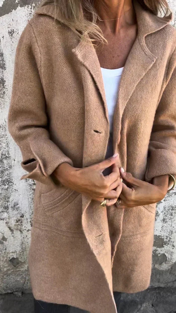 Women's Elegant Blazer with Deep Functional Pockets