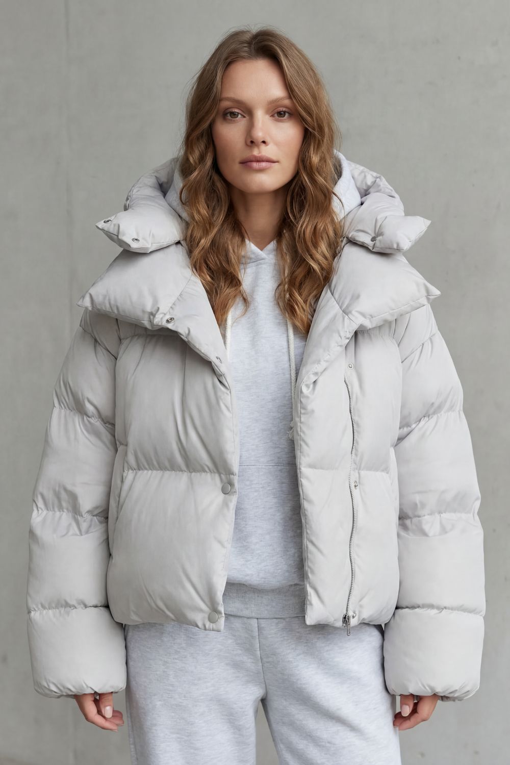 Women's Cropped Puffer Jacket for Daily Wear
