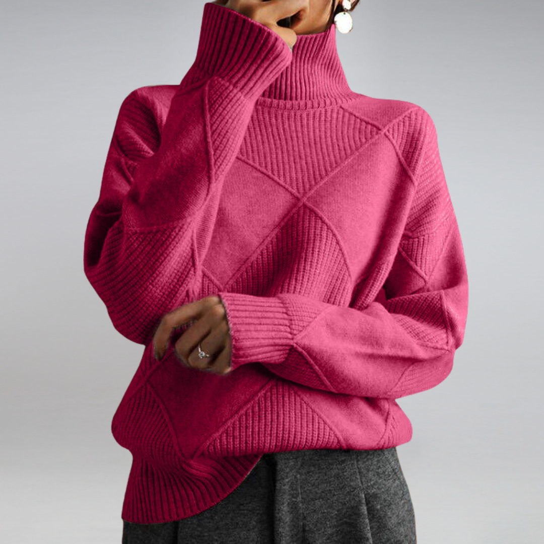 Women's Oversized Turtleneck Sweater for Winter