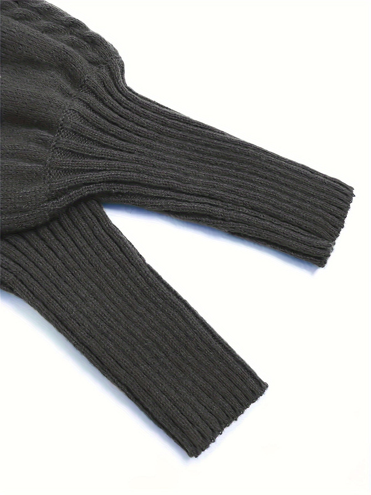 Women's Relaxed Cable-Texture Half-Collar Jumper
