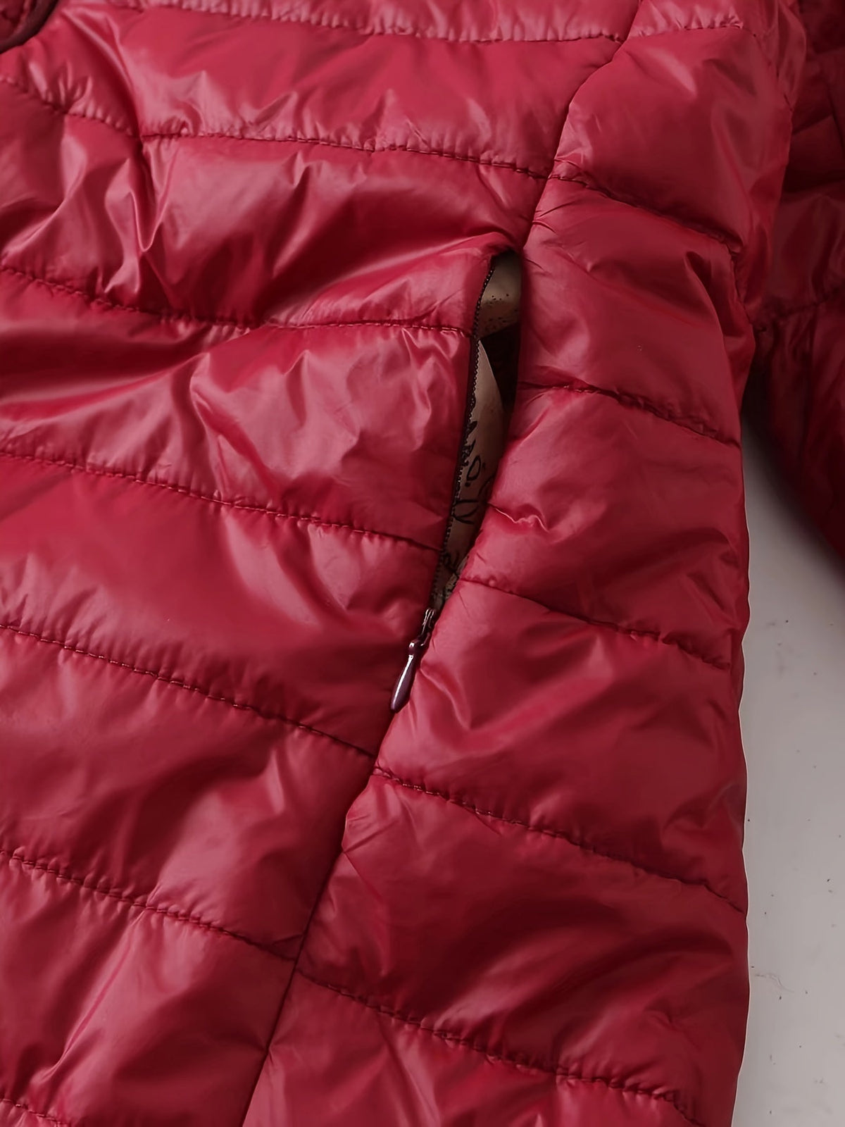 Women's Quilted Longline Coat with Full Zip