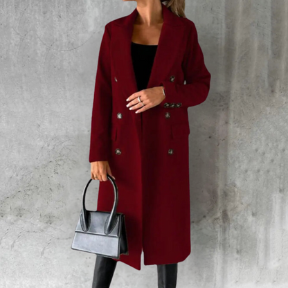 Women's Wool Trench Coat for Smart Occasions