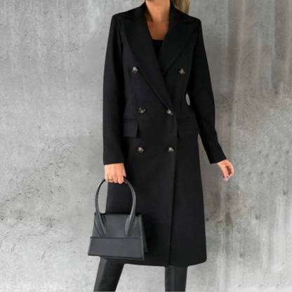 Women's Wool Trench Coat for Smart Occasions