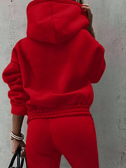 Women's Relaxed Hooded Top and Jogger Two-Piece Co-ordination
