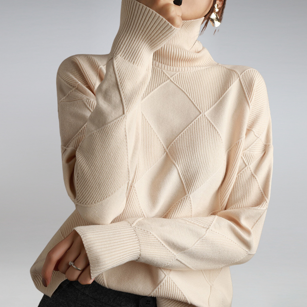 Women's Oversized Turtleneck Sweater for Winter