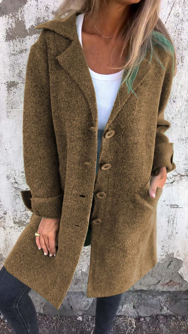 Women's Elegant Blazer with Deep Functional Pockets