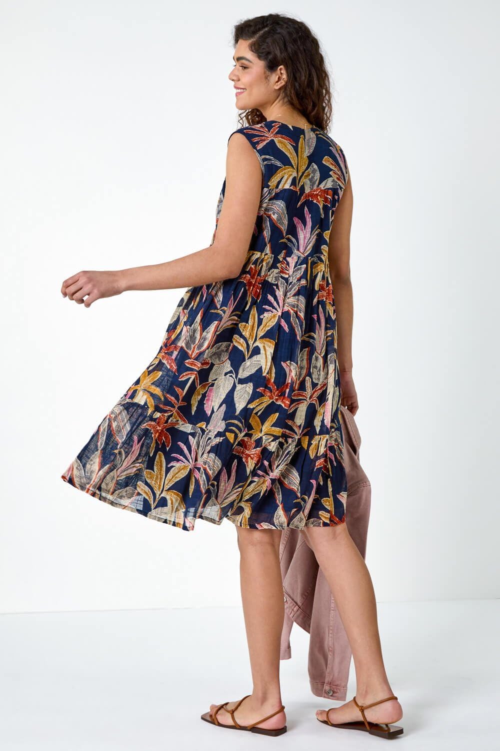 Women's Cotton Floral Dress for Summer Holiday