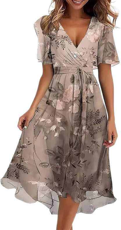 Women's Sleeveless A-Line Dress for Summer Outings