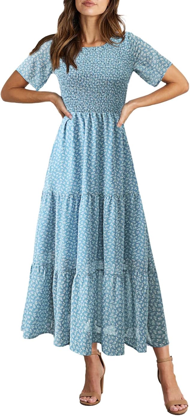 Women's Floral Maxi Dress for Summer Weddings