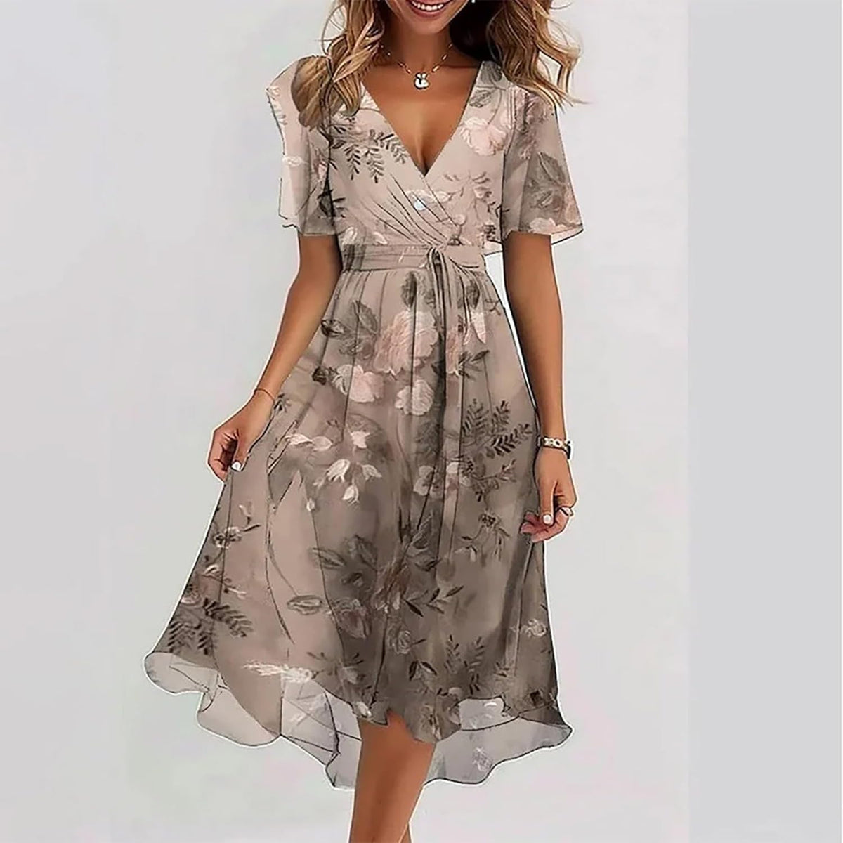 Women's Sleeveless A-Line Dress for Summer Outings