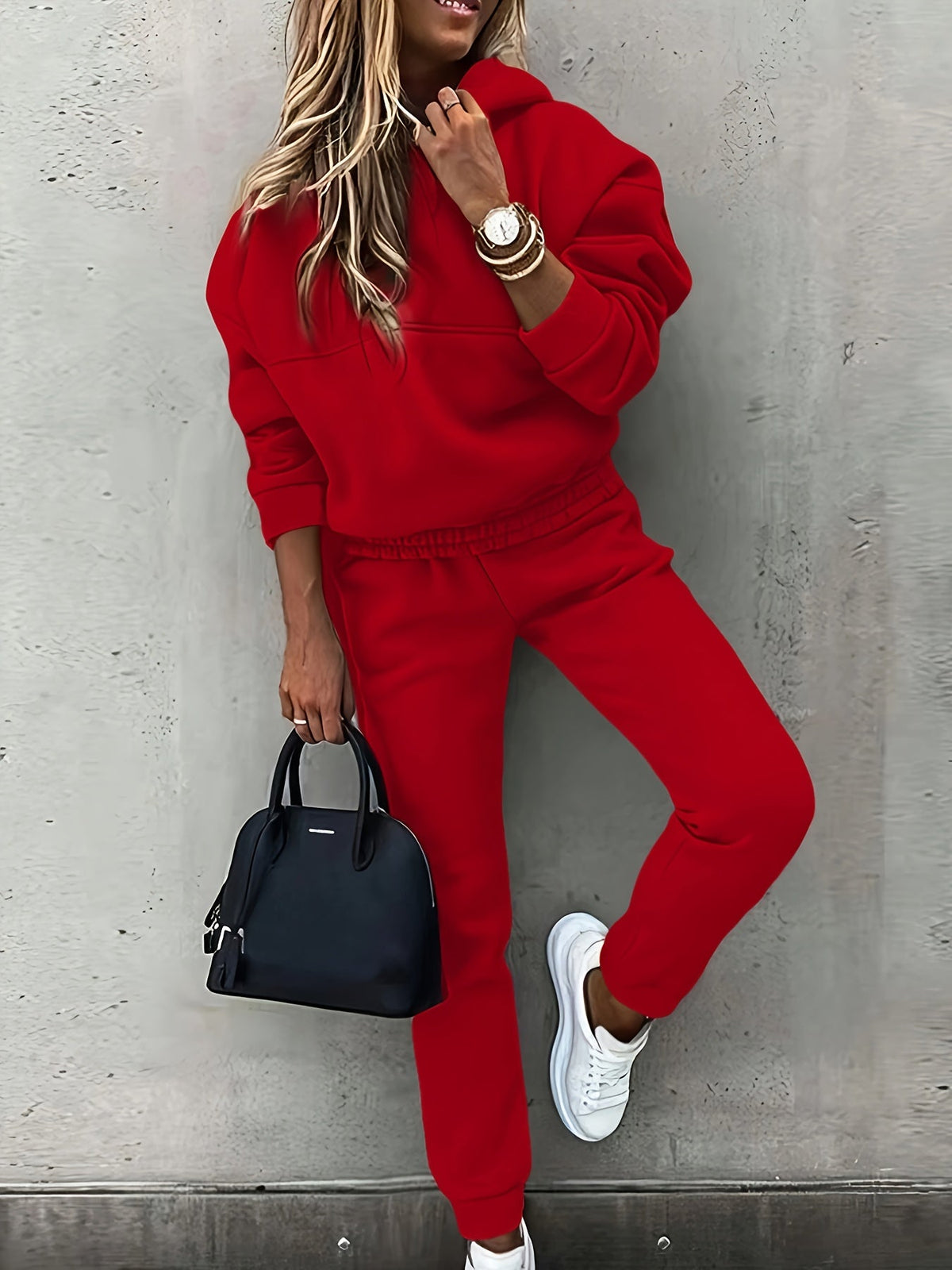 Women's Relaxed Hooded Top and Jogger Two-Piece Co-ordination