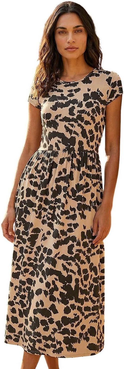 Women's Stretch Midi Dress for Weekend Outings