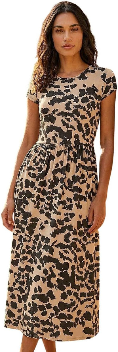 Women's Stretch Midi Dress for Weekend Outings