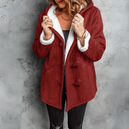 Women's Fleece Toggle Coat for Cold Weather