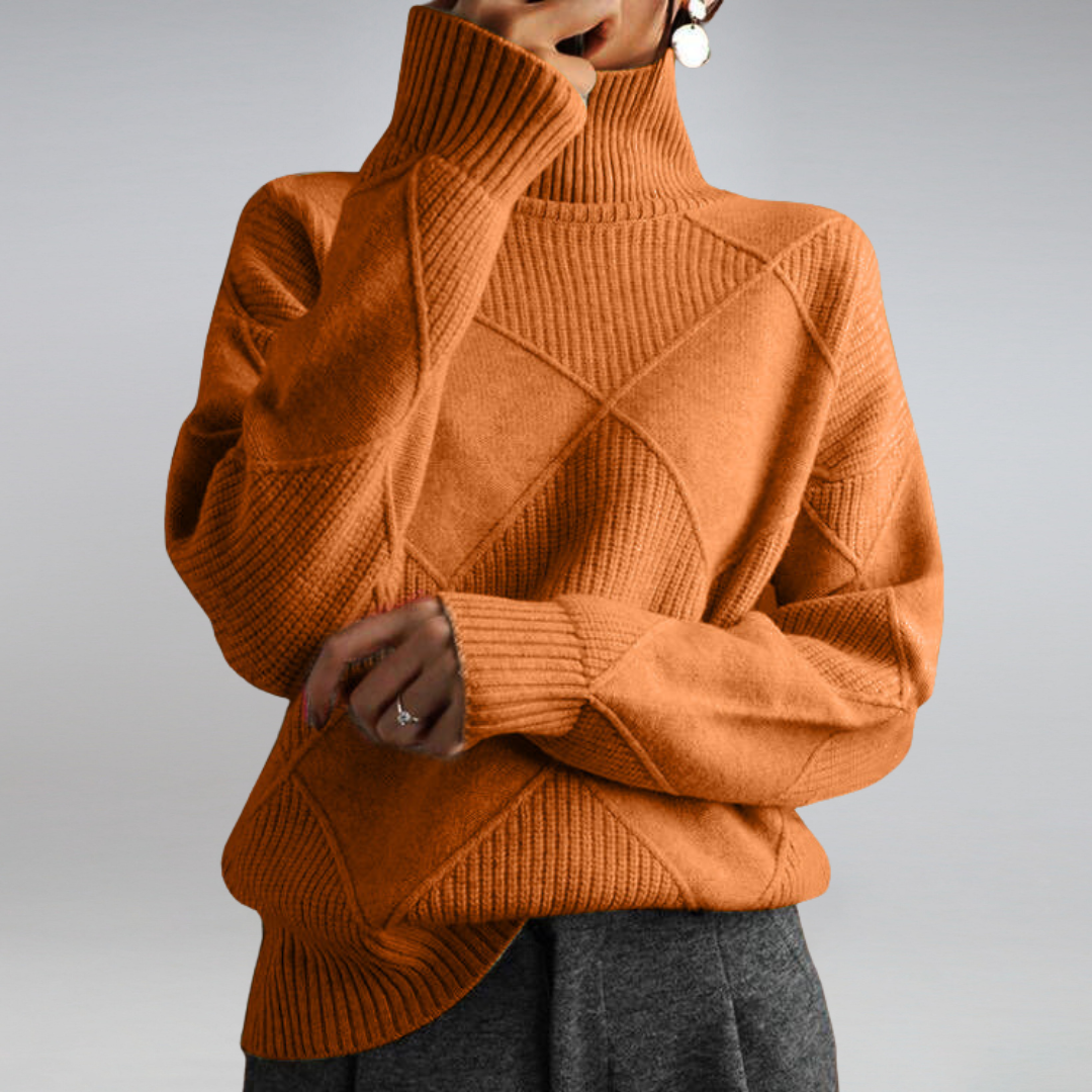 Women's Oversized Turtleneck Sweater for Winter