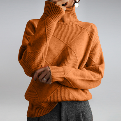 Women's Oversized Turtleneck Sweater for Winter