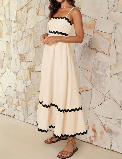 Women's Fluid Midi Dress with Smocked Back