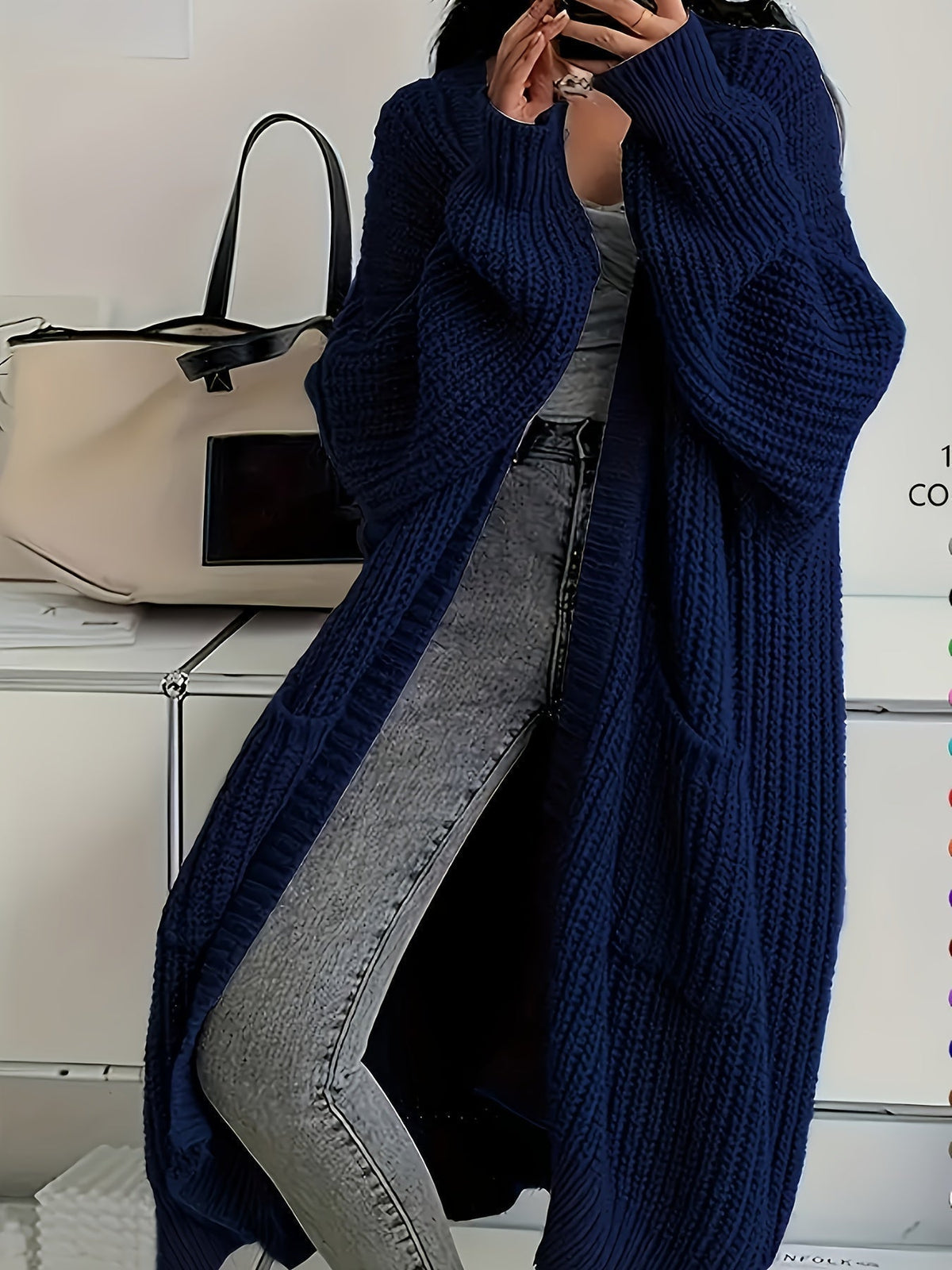 Women's Relaxed Cardigan with Buttons for Office