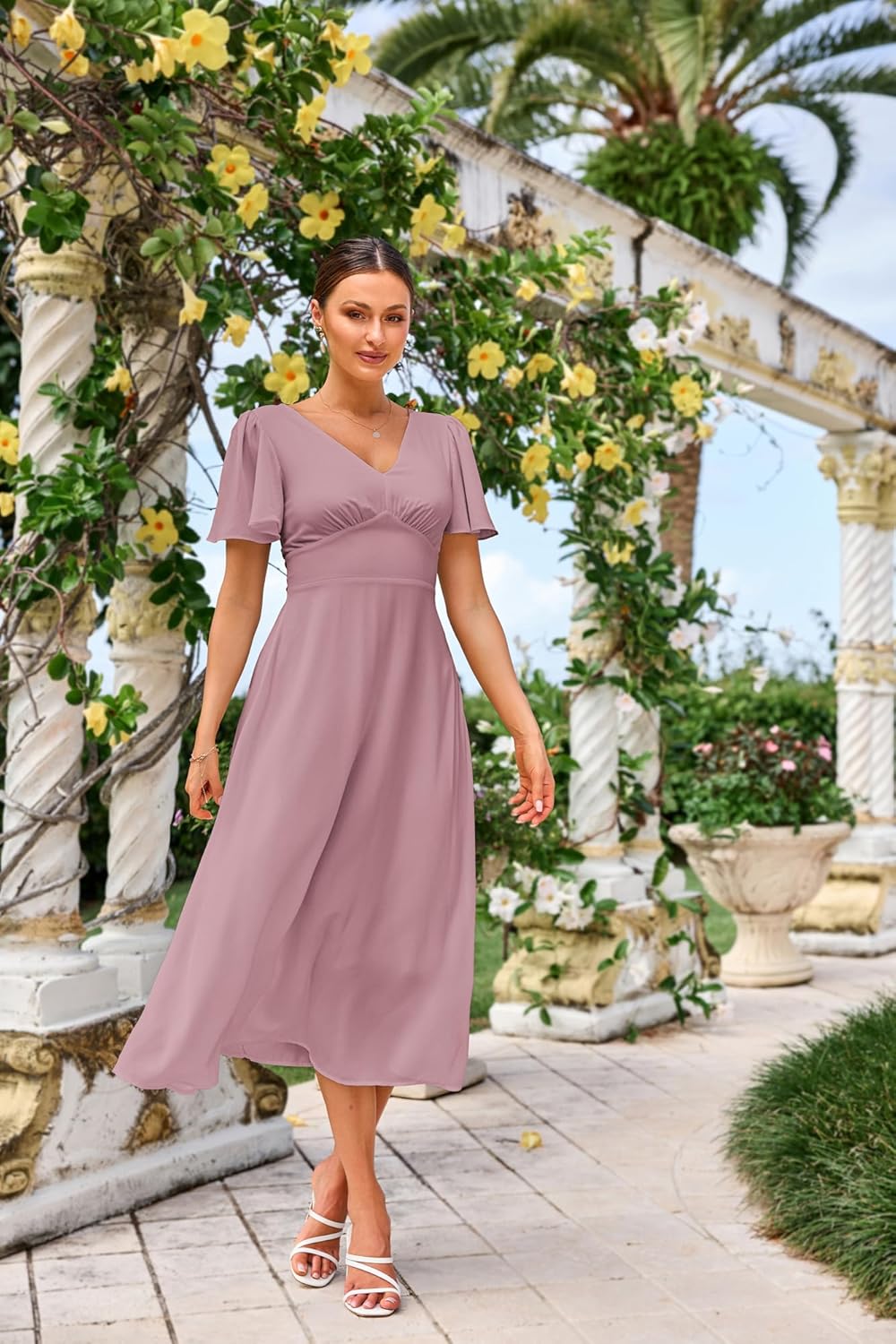 Women's Flowing Maxi Dress for Summer Travel