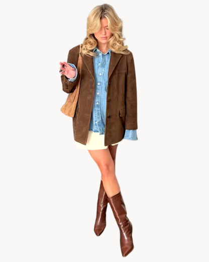 Women's Oversize Blazer with Side Pockets
