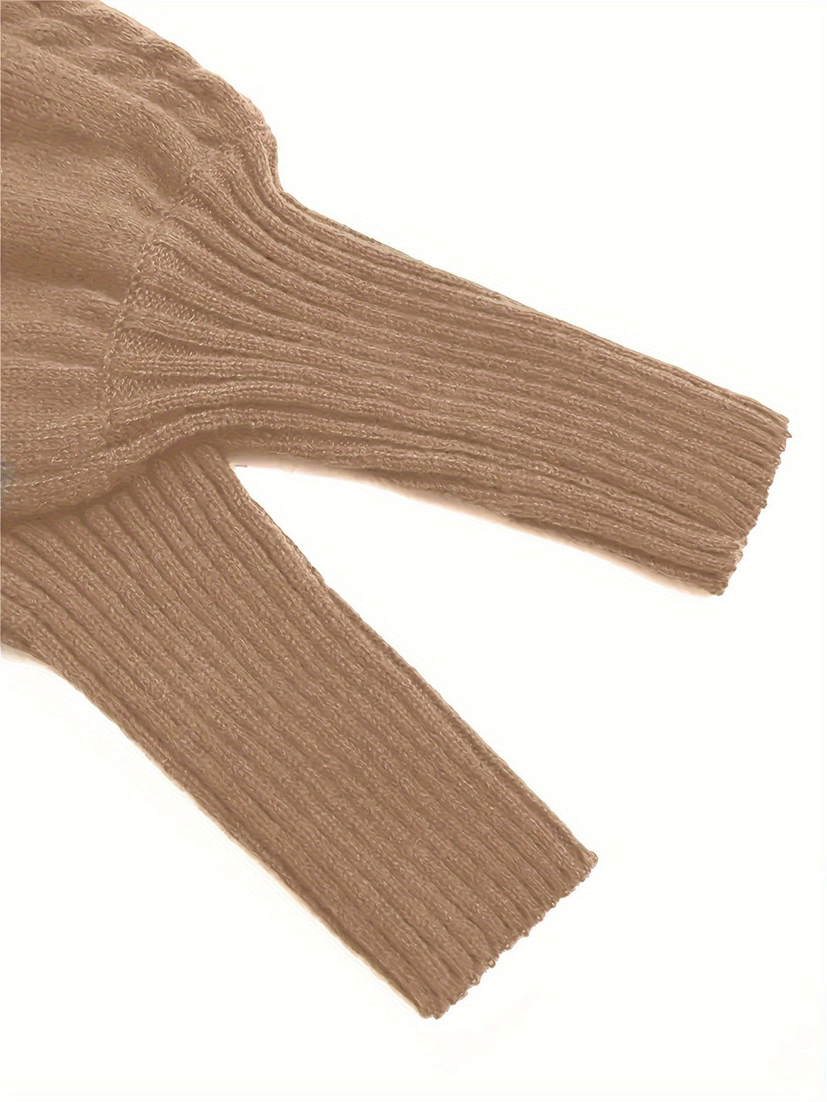 Women's Relaxed Cable-Texture Half-Collar Jumper