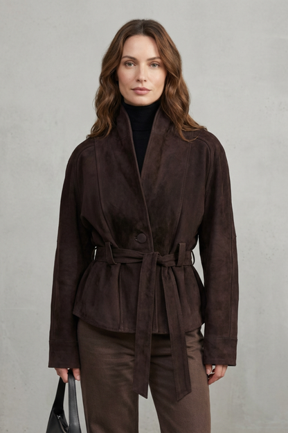Women's Cropped Wool Jacket for Everyday Layering