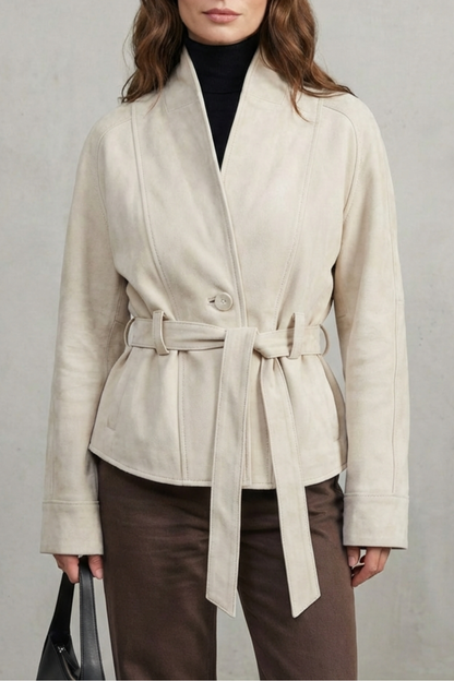 Women's Cropped Wool Jacket for Everyday Layering