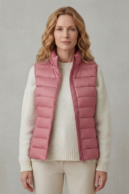 Women's Lightweight Puffer Vest for Casual Outings