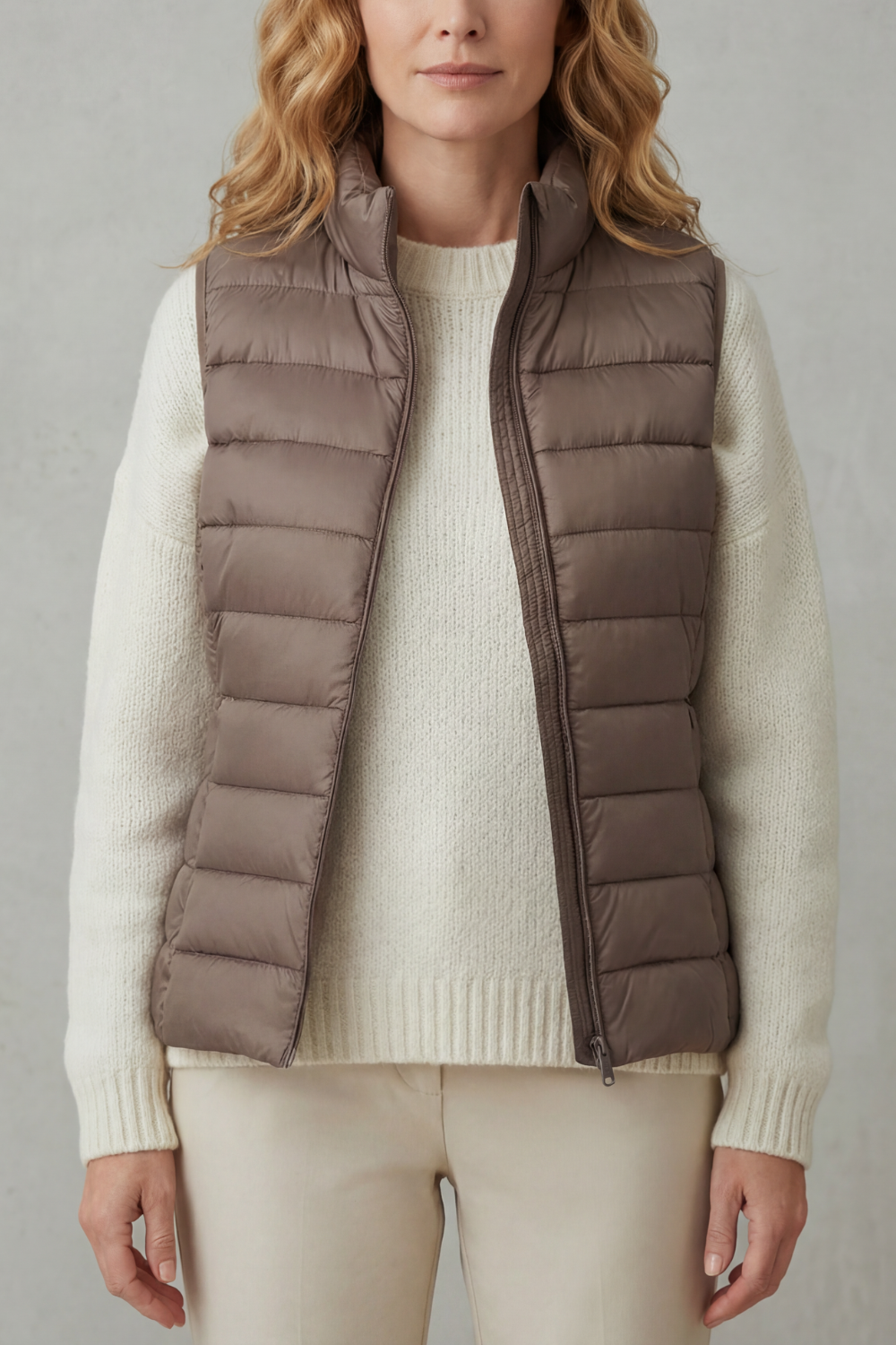 Women's Lightweight Puffer Vest for Casual Outings